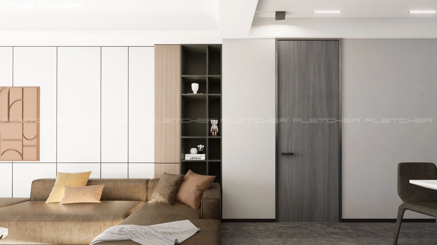 Cửa nh&ocirc;m gỗ mở quay Fletcher