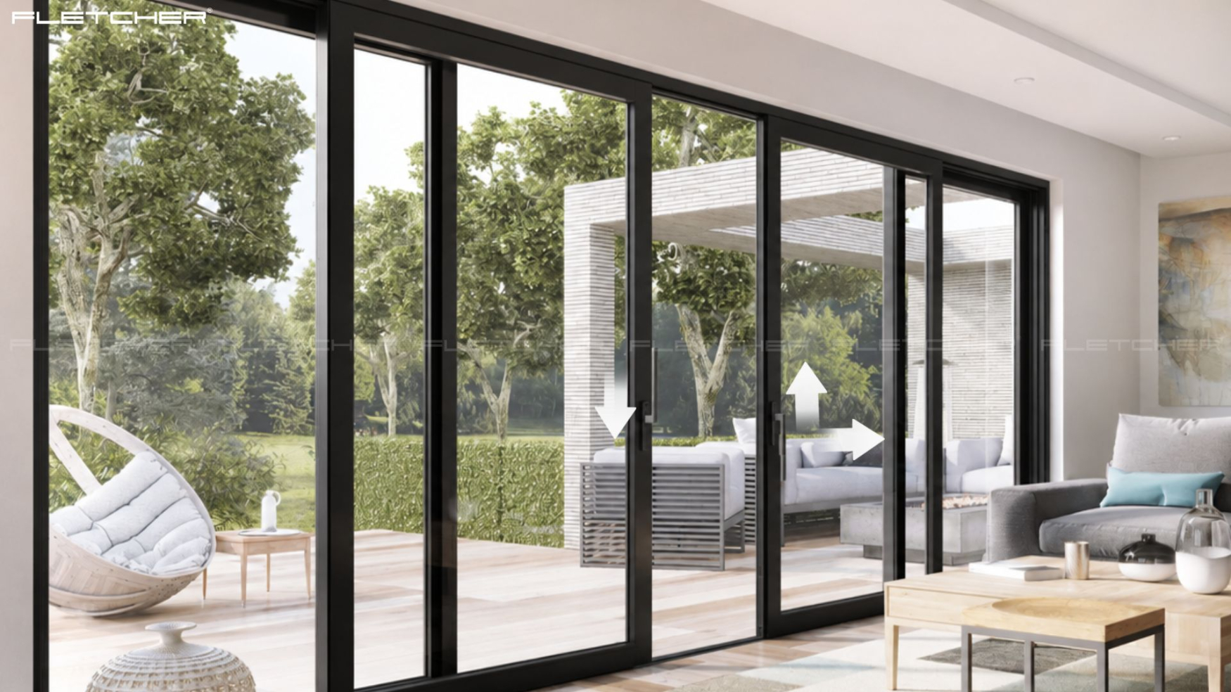 Cửa trượt n&acirc;ng Fletcher